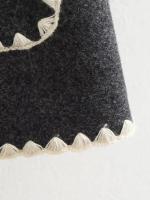 Chaqueta elegante suelta de media temporada para mujer, cuello con bufanda en zigzag, ropa de moda, otoño e invierno, 2024 - details 22