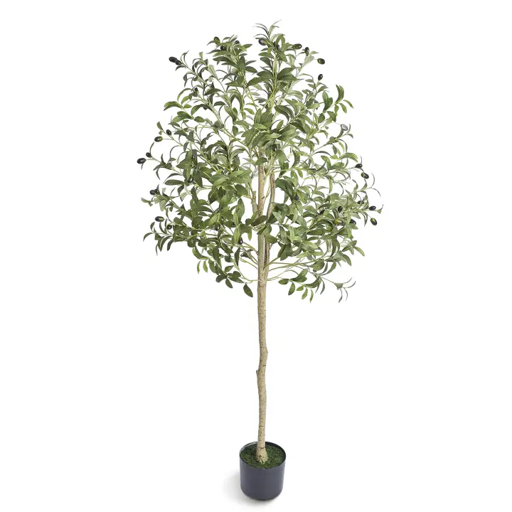SucceBuy Árbol artificial, árbol en maceta falso verde realista para el hogar, la oficina, la decoración del almacén, interior y exterior - 1