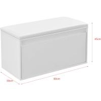 Banco Zapatero con Cajón Mueble Zapatero para 3 Pares de Calzado con Asiento Tapizado para Entrada Vestíbulo Dormitorio Aglomerado Polipiel 80 x 39 x 45 cm - details 6