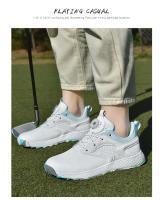 Zapatos de golf, zapatos de golf de pareja con botón giratorio impermeables para hombres y mujeres, zapatos deportivos casuales. - details 7