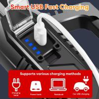 Linterna LED de alta potencia impermeable, linterna de pesca, recargable por USB, potente reflector, lámpara de Camping - details 8