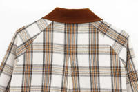 TRAFZA 2025 Chaqueta corta de calle alta de primavera para mujer, chaquetas de manga larga a cuadros con cuello vuelto y bolsillos con cremallera para mujer, nueva moda - details 5