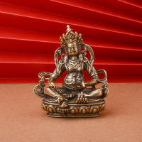 Latón amarillo Dios de la riqueza Buda Oficina Sala de estar Artesanía de cobre Adorno para el hogar Oferta de regalo de apertura - details 5