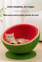 Rascador para Gatos en Forma de Sandía con Cama y Juguete - Árbol para Gatos Todo en Uno, de Gran Tamaño y Uso para Todas las Estaciones - details 0
