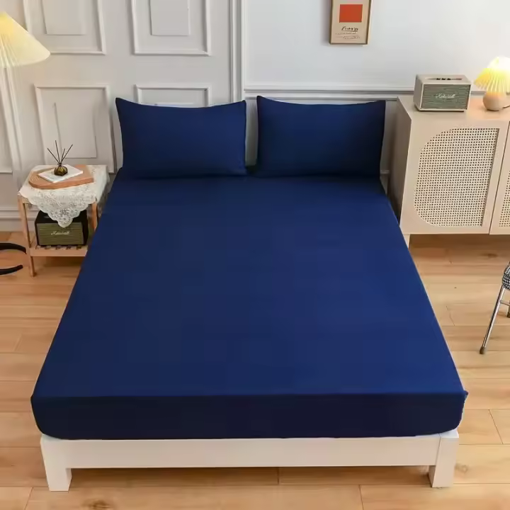 Funda de sábana ajustable transpirable o funda de almohada, colchón cepillado suave, Protector hipoalergénico, juego de cama de tela, textiles para el hogar - 1