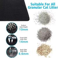 Esterilla antideslizante de doble capa para arena de gato, caja de arena grande con filtro, resistente al desgaste, impermeable - details 8