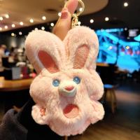 Lindo muñeco conejo llavero peluche juguete adornos coche llavero colgante regalo - details 6