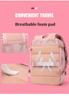 Mochila de viaje para mujer y niña, morral escolar de negocios de 15,6 pulgadas para ordenador portátil con bolsa de zapatos ind - details 9