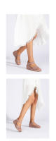 Sandalias de cuña de playa con relieve, nuevas sandalias de verano de tacón alto, modernas, cómodas y casuales, zapatos romanos de una sola tira. - details 3