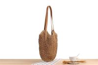Bolso de hombro de moda para mujer, bolso tejido con cuerda de papel, bolso de playa para vacaciones, mochila de hombro - details 2