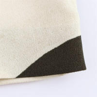 OUWU- Mujer Cuello Redondo Contraste Plisado Estampado Manga Larga Otoño Nuevo Vestido Midi - details 6