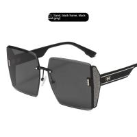 Gafas de Sol Grandes Marcos sin Marco Corte de Oceanos Adelgazantes UV400 - details 4
