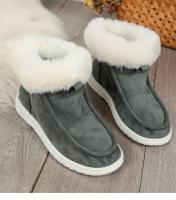 Simple Solid Color Thickened Medium Tube Warm Snow Boots Fashion Comfortable Thick Bottom Snow Boots Women Footwear - details 13