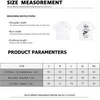 2025 Camisas casuales básicas de moda de verano, camisetas holgadas de algodón puro para hombres y nuevas camisas de manga corta para parejas con estampados de logotipos en la parte delantera - details 11