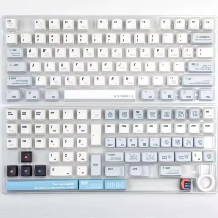 143 teclas, llave de perfil personal MDA antidescoloación, nuevo PBT Pogamme, llave egonómica en blanco personalizada para teclado NICL - 1