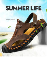 Sandalias de verano para hombre, sandalias romanas clásicas de cuero, zapatillas cómodas para exteriores, chanclas de goma para playa, sandalias de Trekking acuático para hombre - details 2