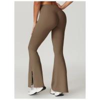 Pantalones acampanados de cintura alta para mujer, pantalones acampanados elásticos para gimnasio, ropa deportiva, botas cortas, mallas de Yoga - details 9