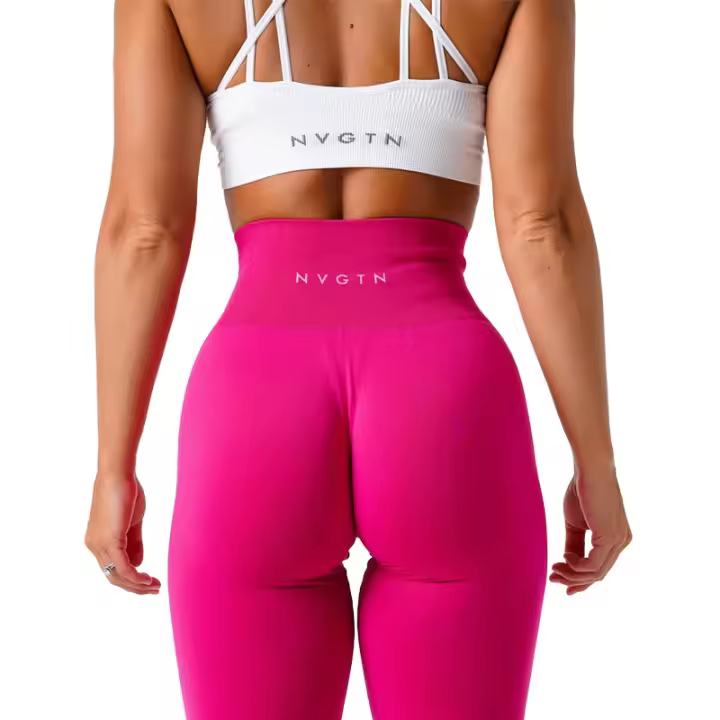 mallas sin costuras para mujer, pantalones de Yoga de cintura alta, ropa de gimnasio, mallas suaves para entrenamiento, trajes de Fitness - 1