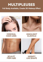 MLSMILE 3 barras de contorno en crema, tonos con resaltador, bronceador y rubor, lápiz de contorno facial de larga duración no graso, fácil de esculpir el rostro y crear un maquillaje de acabado ligero, LIGERO-MEDIO - details 3