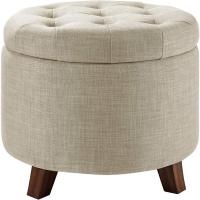 Moderno banco tapizado y acolchado con botón, para dormitorio, entrada, madera maciza, azul marino, 112 cm - details 11