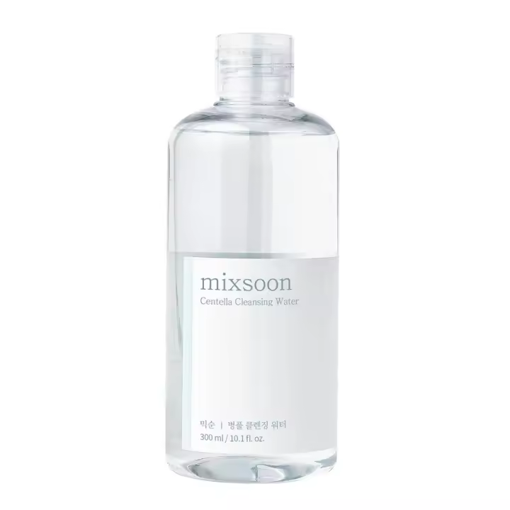 Mixsoon Centella Cleansing Water 10.14 fl oz / 300 ml, limpiador facial para pieles sensibles, Centella Asiatica, Aloe Vera - 1