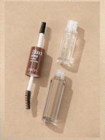 QIBEST Gel transparente para cejas, cera para cejas 2 en 1, cepillo líquido para cejas resistente al agua, tinte negro para cejas, maquillaje de ojos cosmético - details 12