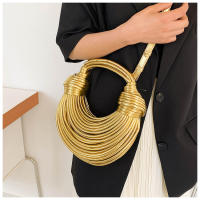 Nuevo Bolso de mano tejido a mano para pan y fideos, con cable eléctrico, para hombro, - details 12