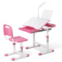 Escritorio para niños y estudiantes, mesa ergonómica y juego de descongelación, con cajón, soporte de lectura, lámpara LED regulable, altura ajustable - details 14