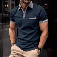POLO informal de verano para hombre, camiseta de manga corta, top - details 1