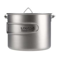 Lixada - maceta colgante portátil de titanio ultraligera, 900 ml/1600 ml, con asa plegable con tapa, utilizada para acampar al aire libre, hacer senderismo, - details 56