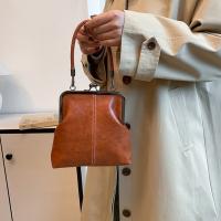 Bolso de hombro elegante con cierre de beso, bolso cruzado de estilo chino Retro de cuero PU, bolso de mujer Vintage de gran capacidad de Color sólido - details 34