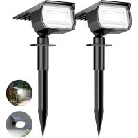Luces Solares LED Exterior Jardin [8 Paquete/72LED], LED Exterior Solares Potente Impermeable Lampara Luz Solar Exterior Iluminacion para Suelo Exteriores, Blanco Calida - details 42