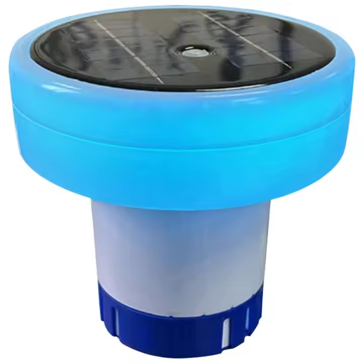 Ionizador solar para natación, purificador de agua, limpiador de 7 colores, entrega de productos químicos ajustable, antifregadero para piscina, hidroterapia, - 1