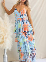Vacaciones europeas y americanas viento casual floral pequeño vestido de tirantes ropa de mujer 2025 primavera y verano - details 1