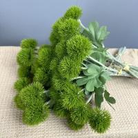 Bola Artificial de crisantemo de 6 cabezas, ramo de bolas de pelo artificiales de tacto Real de plástico, flores falsas realistas, decoración del banquete de boda - details 1