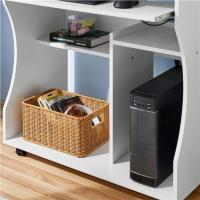 Mesa de Escritorio con Ruedas Escritorio de Oficina Extraíble con Estantería para PC Impresora - details 5