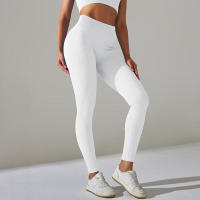 Pantalones deportivos de cintura alta sin costuras para yoga para mujer para hacer ejercicio y correr - details 51