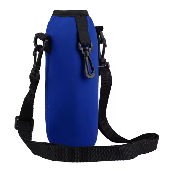 Funda de viaje para botella de agua, bolsa aislante de neopreno con correa para el hombro, 750ML - 1