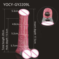 Y-2209L consolador hueco de silicona masculino cubierta de pene extendida y agrandada, juguete sexual para adultos - details 0