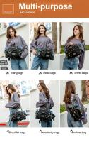 Bolso de cintura para acampar, bolso de hombro de nailon para exteriores, bolso cruzado de viaje, ciclismo, montar en b - details 9