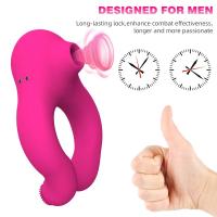 Anillo de Pene Vibrador de Succión de Frecuencia 10 para Tienda de Sexo Juguetes Sexuales para Pareja Anillo de Clítoris Masajeador de Scrotum Productos para Adultos - details 3