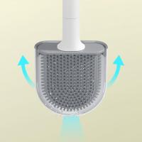 Cepillo De Inodoro De Silicona Con Mango Largo Y Soporte Para Secado Rápido Accesorio De Baño Flexible Y Ecológico - details 9