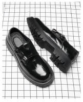 Zapatos de herramientas para hombres de plataforma británica zapatos de cuero retro de moda - details 5