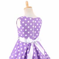 Vestido retro para niña, vestido vintage de princesa de verano sin mangas con lunares de algodón ligero y romántico floral de los años 50 para fiesta y boda Daliy - details 32