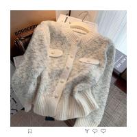 Chaqueta tipo suéter de estilo francés para mujer, cárdigan de punto súper hermoso grueso y de alta gama para otoño e invierno - details 28