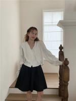 Blusa de verano para mujer, camisa de primavera, blusa para mujer, Blusas largas de gasa, informales, elegantes, Vintage, de manga larga, holgada de gran tamaño, blanca - details 17