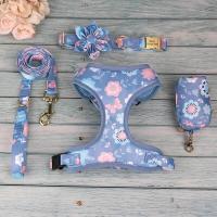Collar personalizado perros pequeños y grandes, arnés transpirable con grabado Floral, bolsa para golosinas, 3 o 4 unidades - details 4