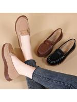 Zapatos Planos de Cuero Auténtico para Mujeres Mayores Suaves y Cómodos, Sin Cordones, Zapatos de Tela Suave para Primavera y Verano - details 1