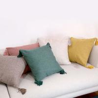 Almohadas duras de lino que cubren Europa, usando bebidas para decorar almohadas Sham, 45x45CM para patios del hogar, niños - details 2
