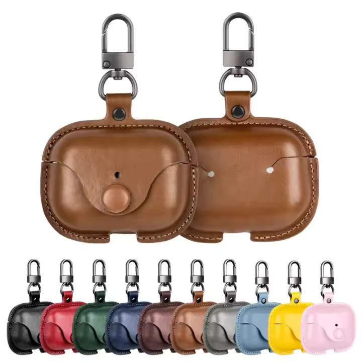 Funda protectora de cuero PU para Apple, 2023, 2022, AirPods Pro2, AirPods Pro, Auriculares Bluetooth, cubierta protectora a prueba de golpes - 1